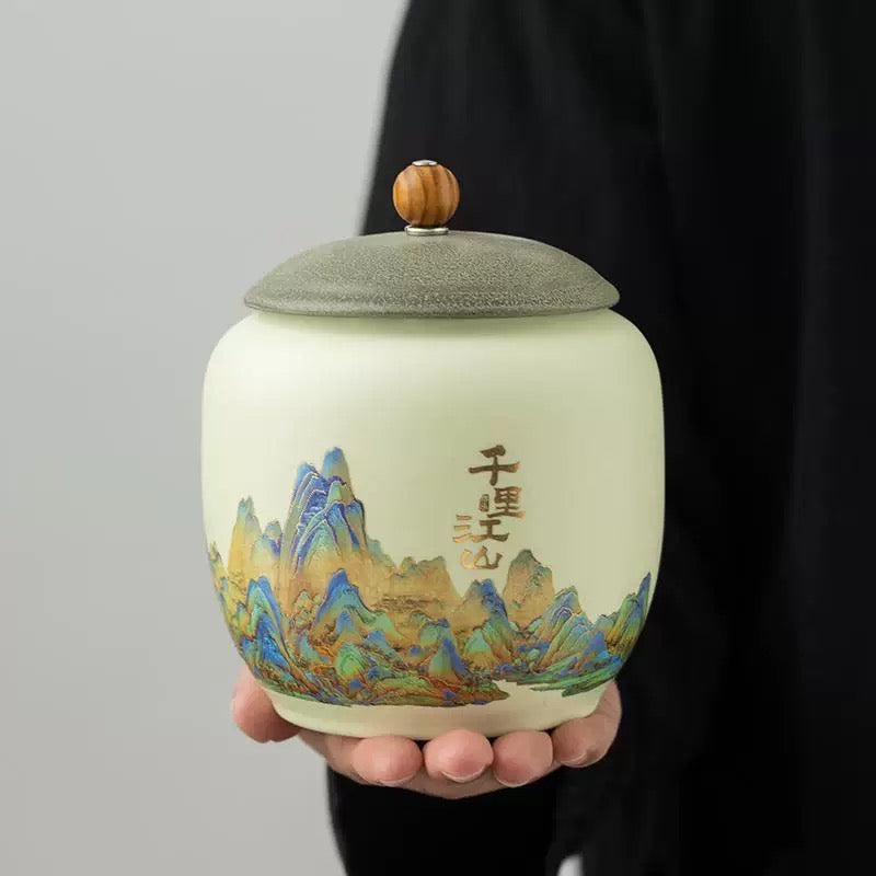 Landscape tea holder